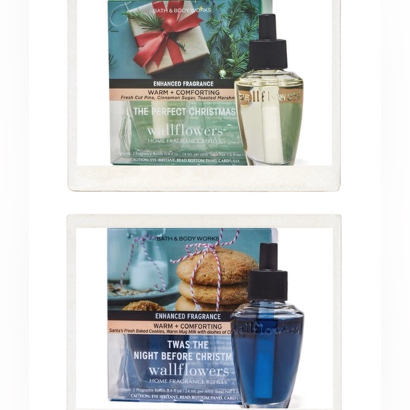BATH AND BODY WORKS THE PERFECT XMAS & NIGHT BEFORE XMAS WALLFLOWER REFI… - Picture 1 of 1
